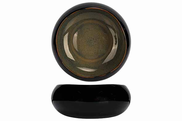 C&T SALAD BOWL SPLASH BLACK 16XHT6.5CM