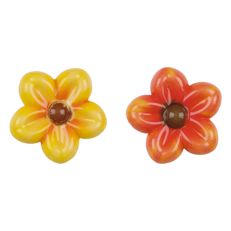 32600 BLOEM GEEL EN ROOD  24 STUKKEN = DOOS