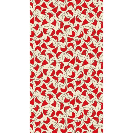 2046122 TRANSFERVEL KERSTMANMUTS ROOD/ZWART 30X40CM 30 STUKS ***S/CD***