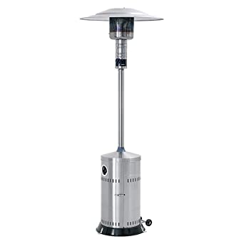 CHAUFFE TERRASSE INOX GAZ 13,5KW 78X78XH222CM