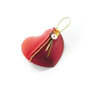 074066 PCB MOULES ENTREMETS COEUR DRAPÉ PR 30 PCES M.AVC JAMBAGE 30PCES ***S/CD***