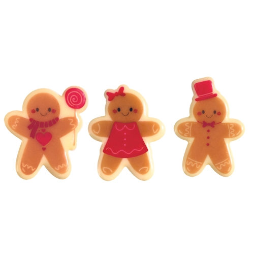 088099 PCB GINGERBREAD CB LES GOURMANDS 3 DESIGNS 120PCS ***S/CDE***