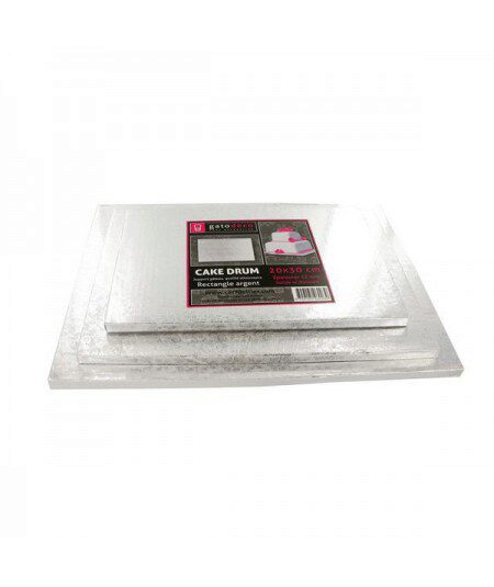 PLATEAU RECTANGULAIRE ARGENT  30 X 40CM FOST+ INCLUS