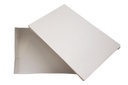 BOITE A GATEAUX BLANCHE 63 X 42 X 12 CM AVEC COUVERCLE FOST+ 2026 INCLUS ***PRIX A LA PIECE*** VENDU PAR 10 PIECES
