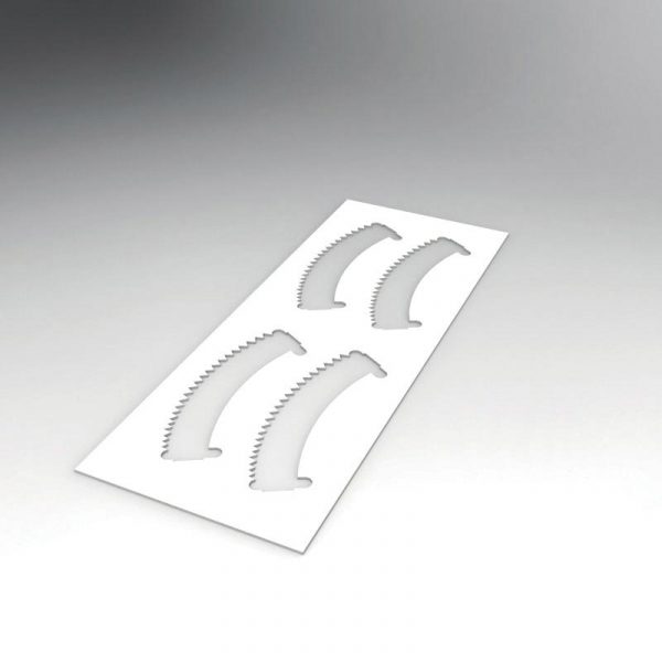 060326 PCB CHABLON VOOR ZAGEN 15X5.3 CM - 4 POSITIES 1ST ***S/CD***