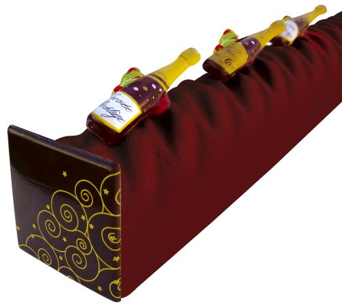 BUB12 GESTREEPTE EN GEËMBOSSDE BLOKVORM IN PVC 50X8X6CM 12 STUKS