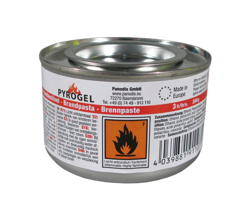 GEL COMBUSTIBLE 200G "+/- 3H"CARTON = 24P