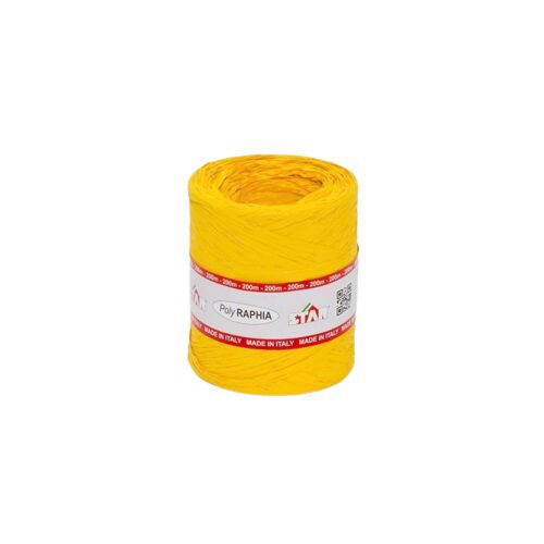 POLY RAFFIA 15MM X 200M KANARIEGEEL R02
