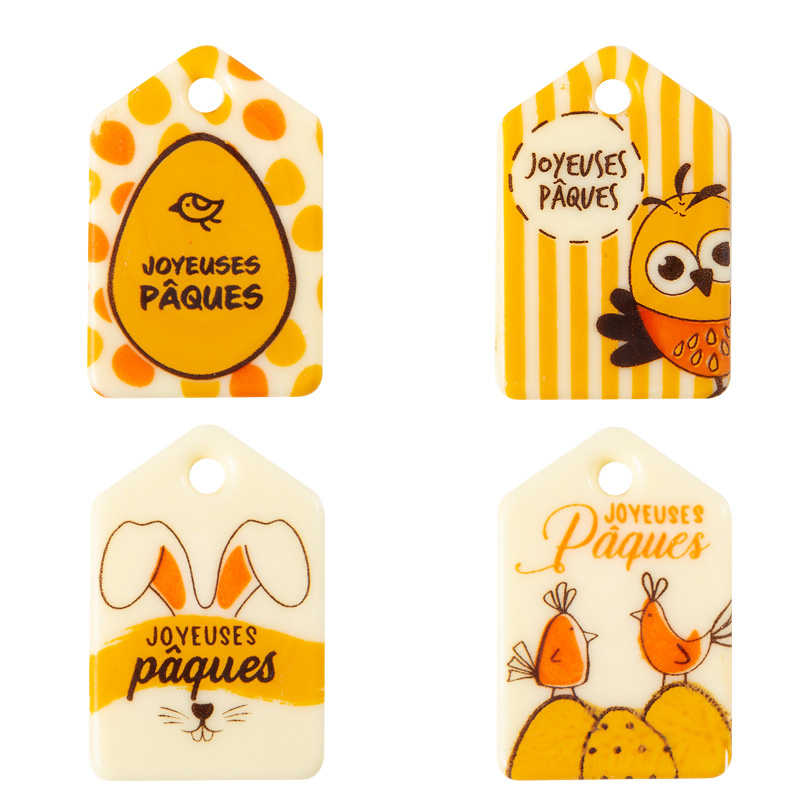 69161 ETIKET JOYEUSES PÂQUES 4,5X3 CM 105 STUKKEN ***S/CD***