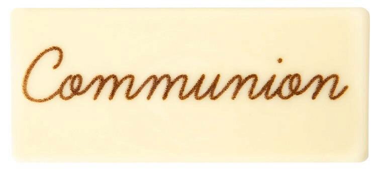 2012819 COMMUNION PLATE 80X35MM WHITE CHOCOLATE 36 PCES