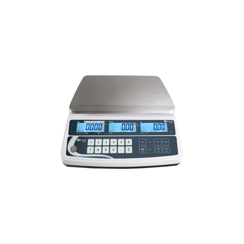 BAXTRAN BALANCE COMMERCIALE XTA DUAL 6/15KG-2/5GR10PLU-DE COMPTOIR AGREE-PLATEAU 20X26 - 261190
