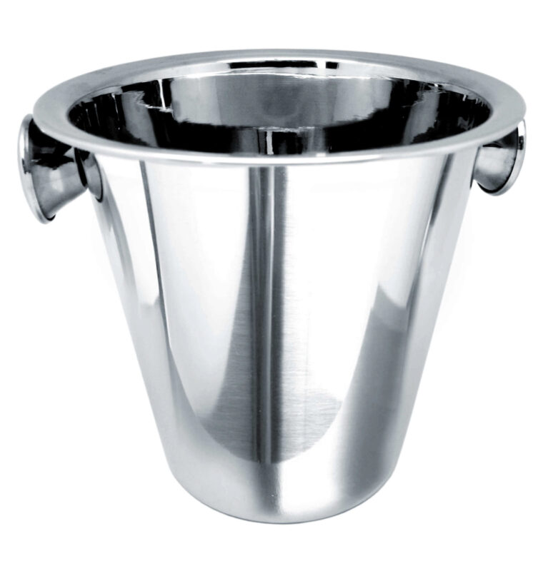 VIN BOUQUET STAINLESS STEEL CHAMPAGNE BUCKET 2 SOLID HANDLES