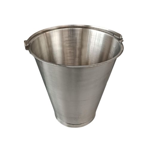 15L GRADUATED STAINLESS STEEL BUCKET 35X33.5CM REINFORCED BOTTOM