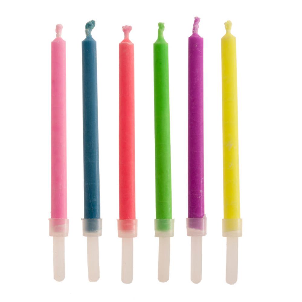 BOUGIE A FLAMME COLOREE 6 PCES