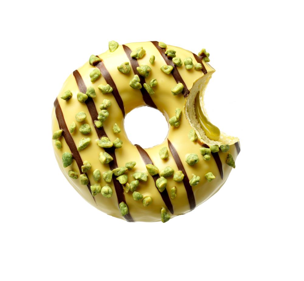 ❄️DAUPHINE 4250994 GEVULDE PISTACHE DONUTS 48 X 74GR MUCHO PISTACHE