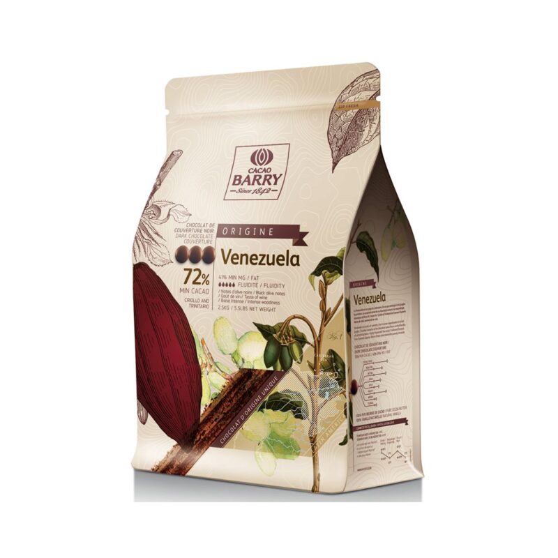 BARRY CHD-P72VEN-E4-U70 VENEZUELA DONKER CALLETS KARTON VAN 4 ZAKKEN X 2,5KG = KG