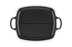 *FDS*LE CREUSET GRILL GIETIJZER ZWART 2 HANDGREPEN 30X27