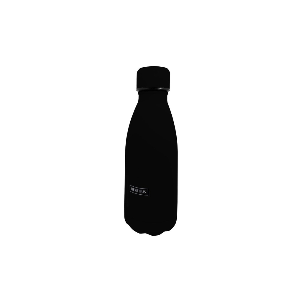 NERTHUS 750ML "ZWART" DUBBELWANDIGE ROESTVRIJSTALEN FLES