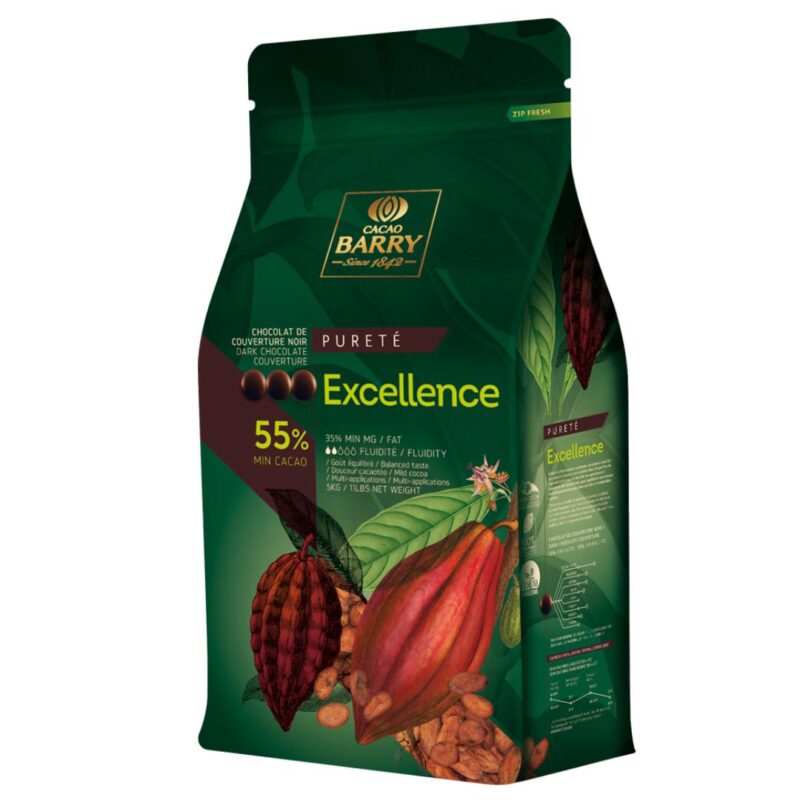 BARRY CHD-R55EXEL-804 EXCELLENCE 55% NOIR CALLETS VRAC 20KG