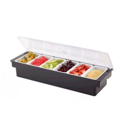 APS 6-COMPARTIMENTEN ZWARTE KRUIDENBOX