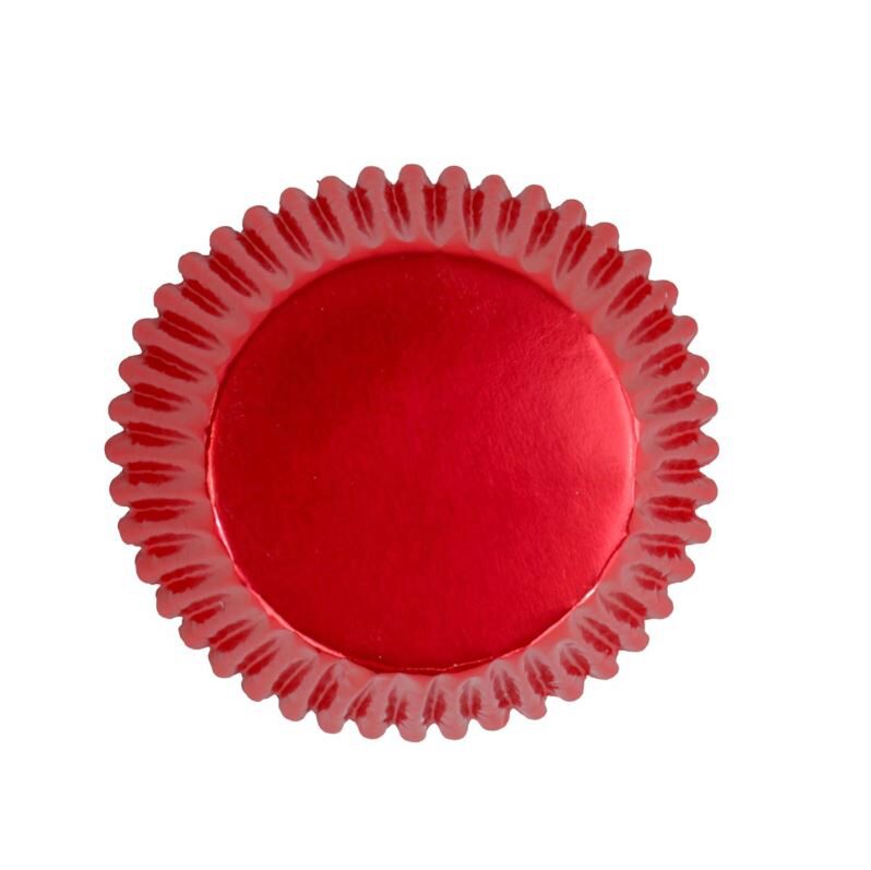 PME CAISSETTE CUPCAKE ALU ROUGE METALLIQUE 30 PCES 