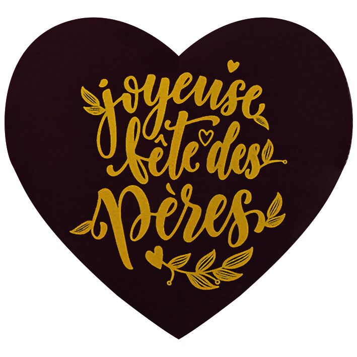 087115 PCB HEARTS CN JOYEUSE FÊTE DES PÈRES.8X5.4 CM 50PCS ***ON/ORDER***