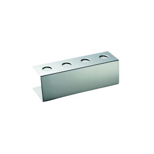 STOCKEL SUPPORT INOX POUR 4 CORNETS: 2 DIAM 26MM+ 2 DIAM 31 MM 270 X 95 X 85 MODELE 304A