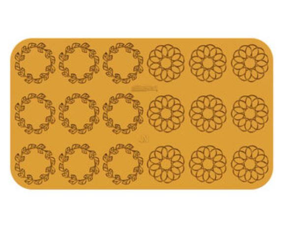 SILIKOMART MOULE SILICONE COURONNE 2 FORMES N.9 Ø68 H 2 MM  N.9 Ø77 H 2 MM
