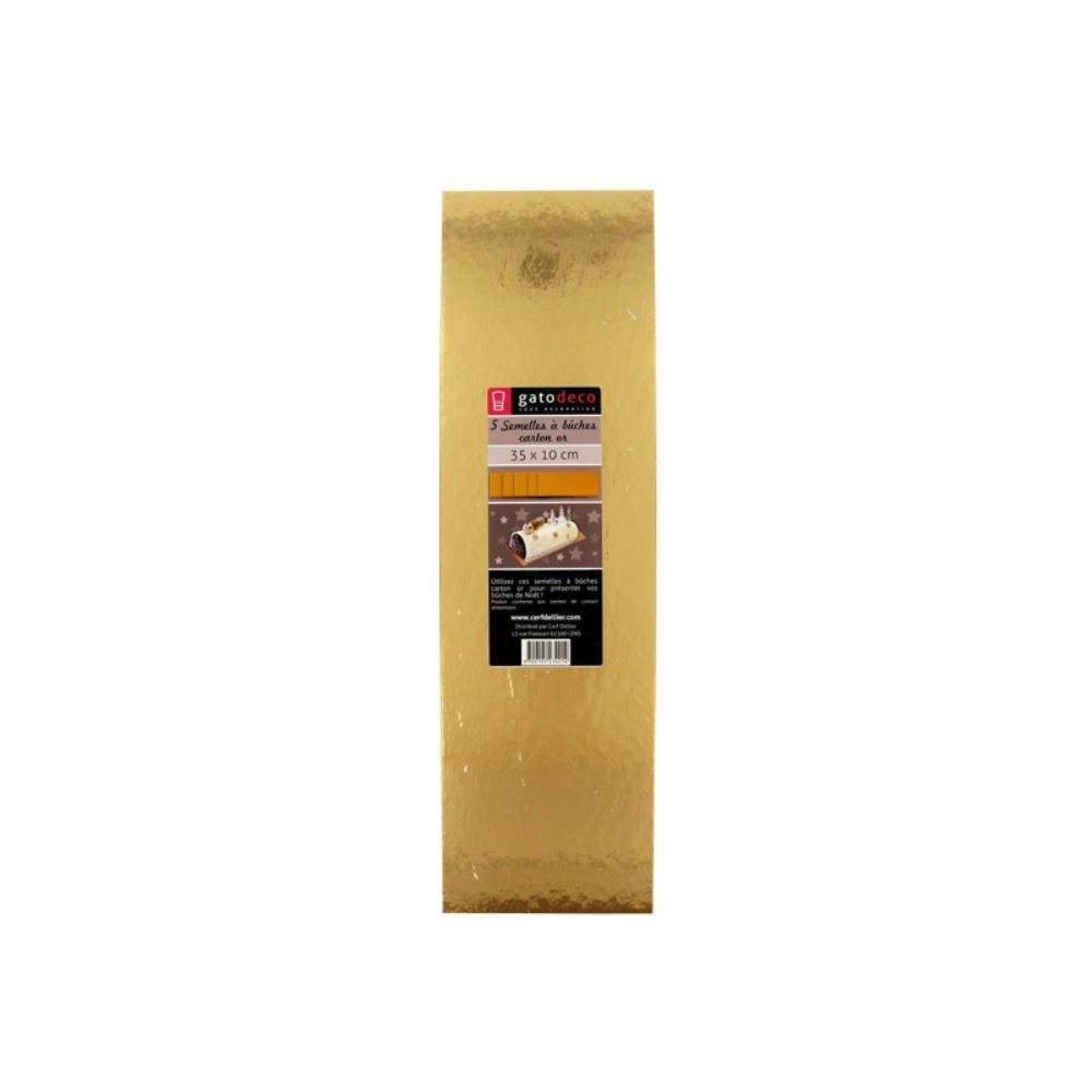 CARTON OR SOUS BUCHE 35X10CM 5 PIECES
