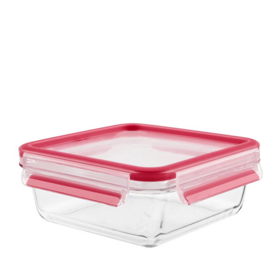 TEFAL BOITE VERRE HERMETIQUE 0.80L CARRÉ/ROUGE