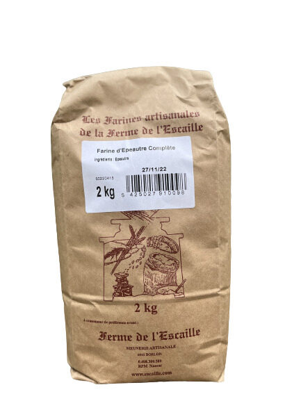WHOLE SPELT FLOUR 2KG FERME DE L ESCAILLE