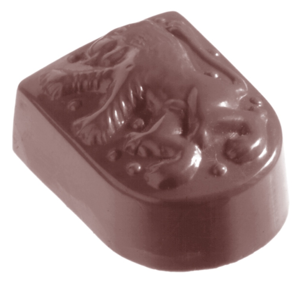 *FDS*MOULE À CHOCOLAT BOUCLIER AVEC LION CW1010 3X8 -- 13GR