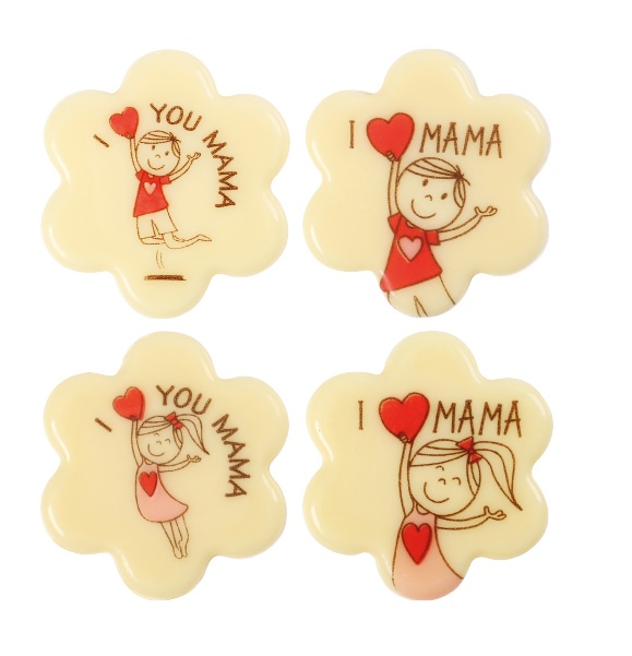 2010832 FLOWER I LOVE MAMA 3.5CM 120PCS ***S/CDE***