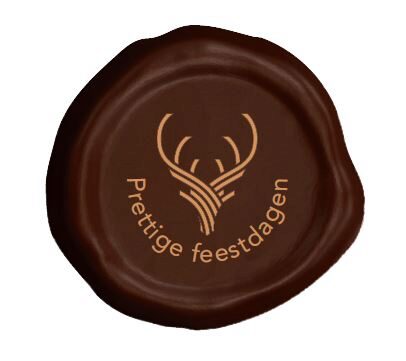 *FF*083084 PCB CACHETS DE CIRE CN PRETTIGE FEESTDAGEN Ø 3,5 CM 315 PIECES ***S/CD***