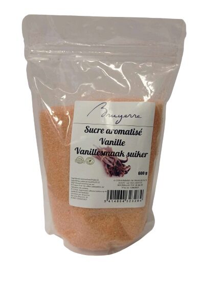 SUIKER VOOR BARBE A PAPA GEAROMATISEERT VANILLE BRUYERRE ZAK 600GR=PAK***OP BESTELLING