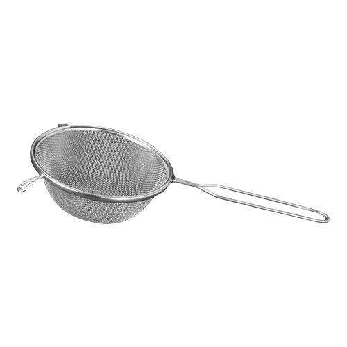 TIN STRAINER WITH HANDLE DIAM 16 CM