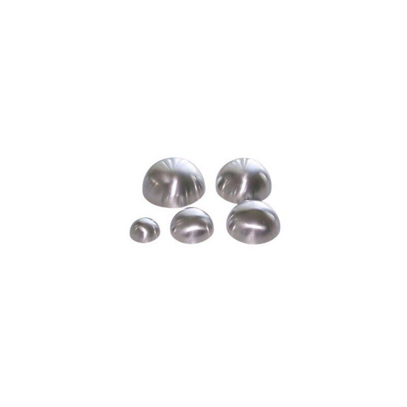 INOX HALVE SFEER 10CM CAPACITEIT=STUK