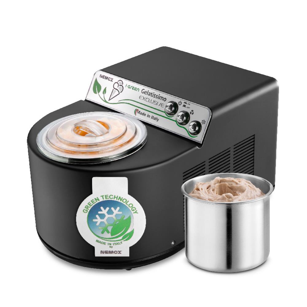 NEMOX EXCLUSIEVE I-GREEN BLACK GELATO IJSAPPARAAT 1,7 L 220V-240V **NIEUW**