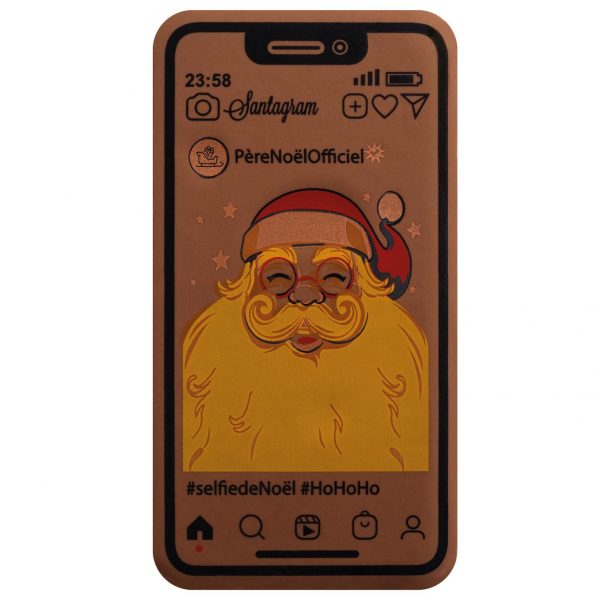 074179 PCB FEUILLES IMPRIMÉES SELFIE DE NOËL POURSMARTPHONE 11,6X6,1CM 12PCES ***S/CD***