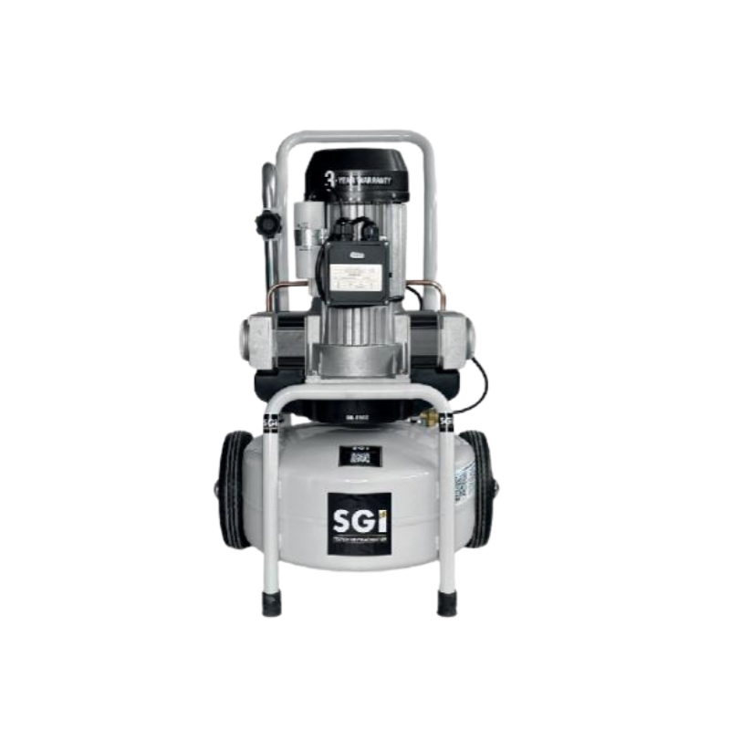 SGI COMPRESSEUR BREVA 24L MONOPHASE CUVE ALIMENTAIRE AVEC 2 ROULETTES ET POIGNEE DE TRANSPORT