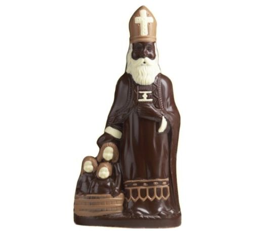 H058 MOULE SAINT NICOLAS DEBOUT AVEC ENFANTS 15CM