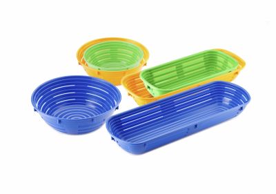 BANNETON EN PLASTIQUE ALLONGE 12X27CM VERT 0,5KG