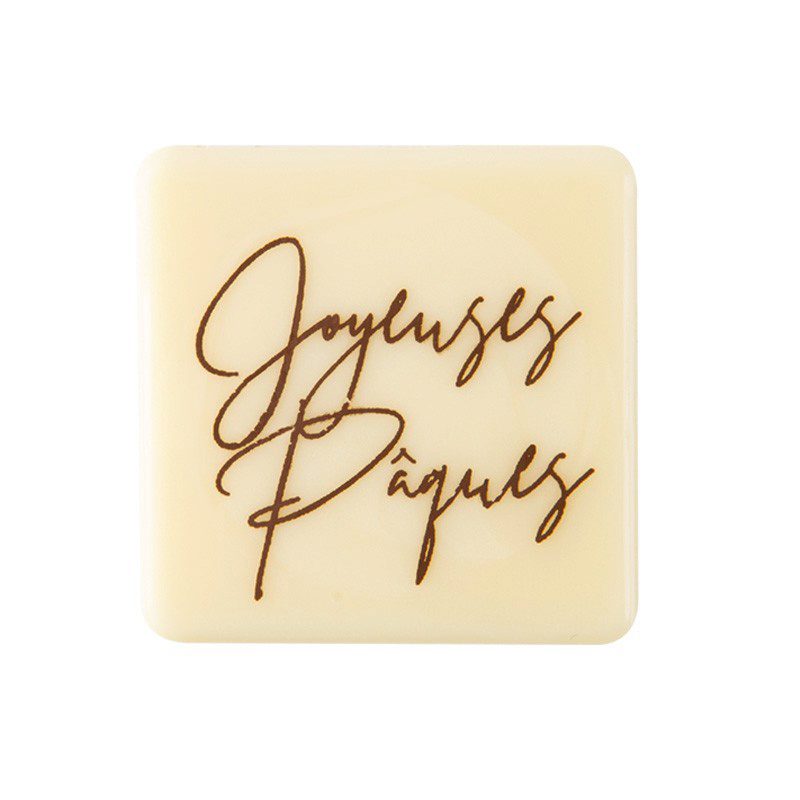2069455 PAASBAKJES 175 STUKS VIERKANT 3 CM WITTE CHOCOLADE