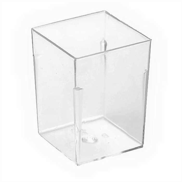 VIERKANT RAVIAR GLAS 50ML BASIS 3,8X3,5 H5,2CM HELDERE TRANSPARANT