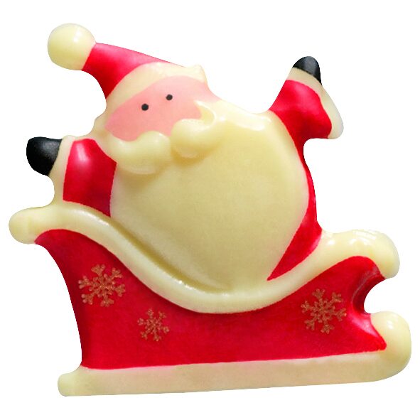 087104 PCB SANTA CLAUS CB ON HIS SLEIGH 4.5X4.1CM 80PCS ***ON/ORDER***
