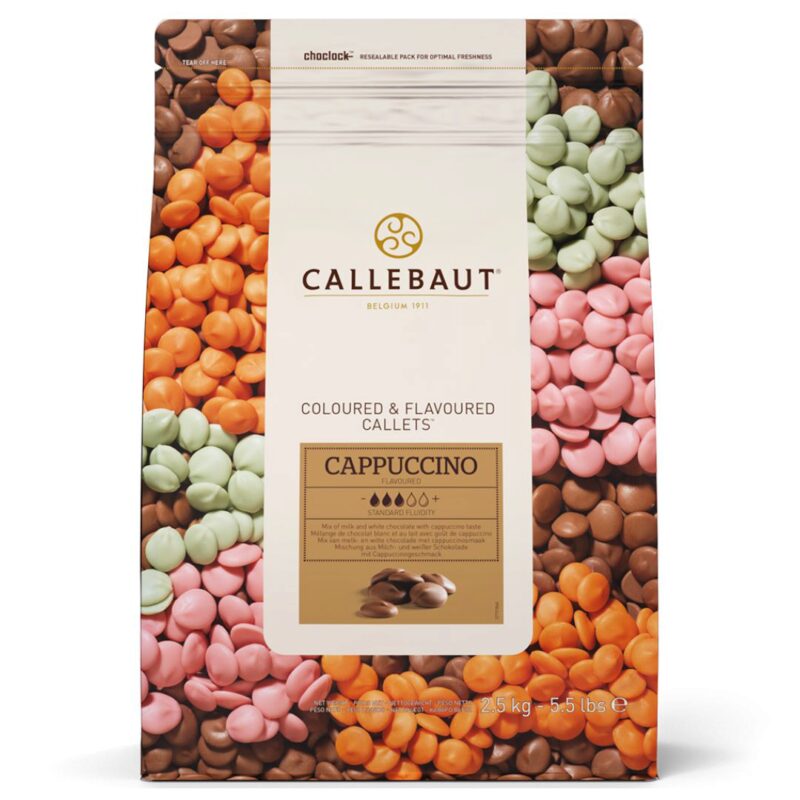 CALLEBAUT CAPPUCCINO-E4-U70 CALLETS CAPPUCCINO   KARTON VAN 4 ZAKKEN X 2,5KG = ZAK