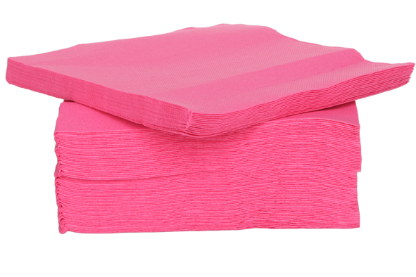 *FDS*C&T PROF SERVIETTE COCKTAIL ROSE FUCHSIA 25X25CM 40PCES