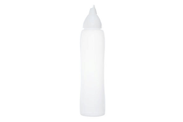ARAVEN POURING BOTTLE 100CL WHITE ANTI-DRIP SPOUT S