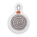 074263 PCB DÉCORS MERINGUÉS PETITES BOULES DE NOËL4 DESIGNS 2,4X1,7 CM 500PCES ***S/CD***