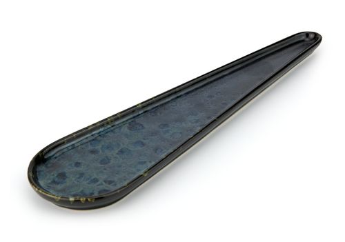 LE COQ PHOBOS BLACK BLUE DOTS ASSIETTE PLATE FOOD SPOON 25.5X2.5/7CM STONEWARE - LPHO019NB411275
